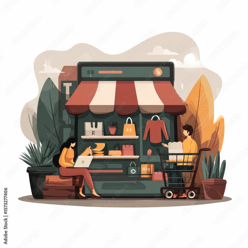 Naklejka premium Suggest methods to increase online sales for a small e