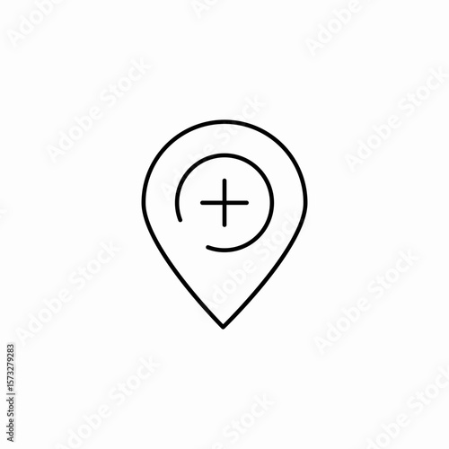 location medical pin icon sign vector