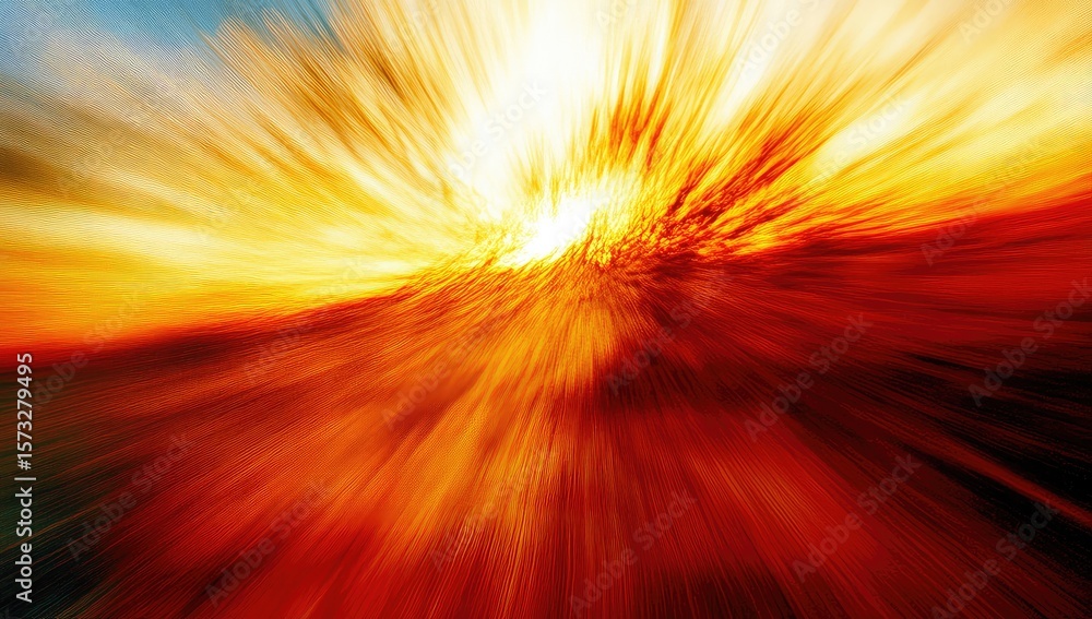 Obraz premium Abstract burst of vibrant orange and yellow light