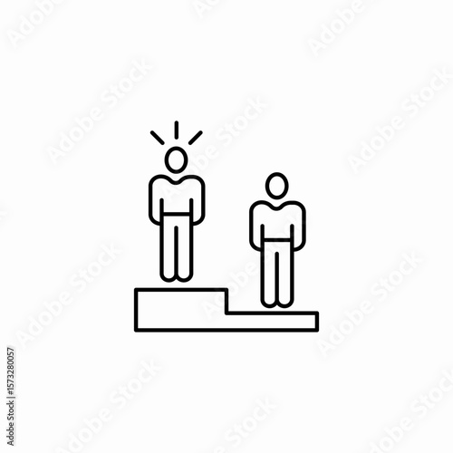person on podium icon sign vector
