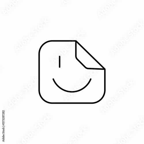 happy face document icon sign vector
