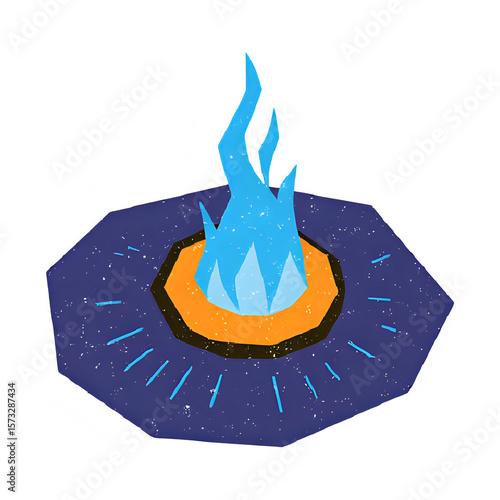 illustration of a burning candle with a candle