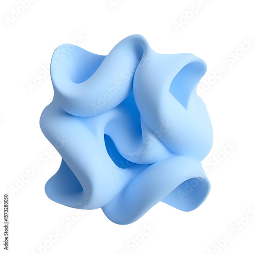 blue ribbon on white background