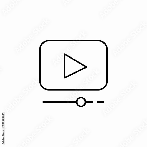video player interface icon sign vector