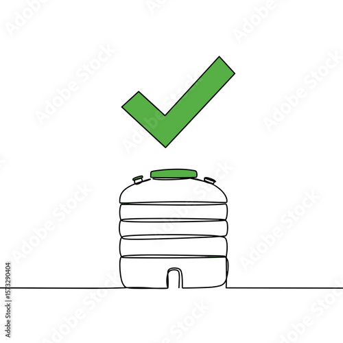 Approved Septic Tank Icon with Green Checkmark