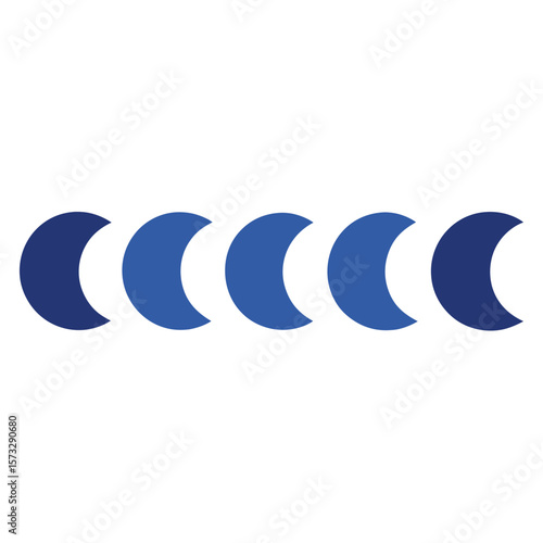 Moon Phases: Minimal Vector

