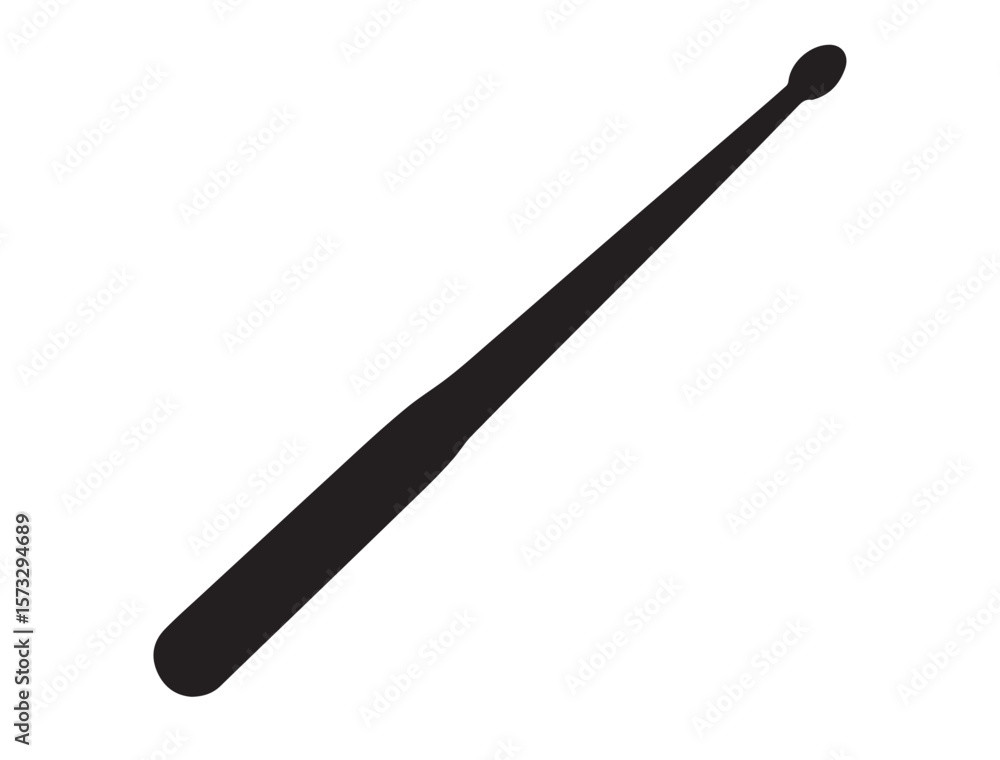 Drumstickin silhouette on white background Drumstickin silhouette on white background