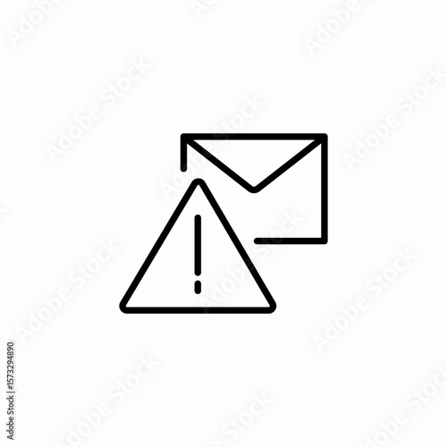 mail alert error icon sign vector