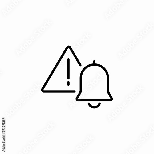 notification alert bell icon sign vector