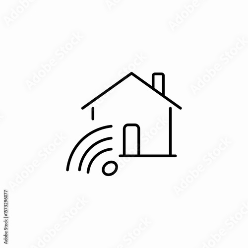 smart home wifi icon sign vector
