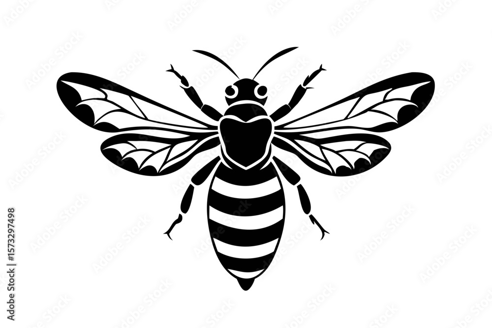 Honey Bee icon, honey bee silhouette Honey Bee icon, honey bee silhouette