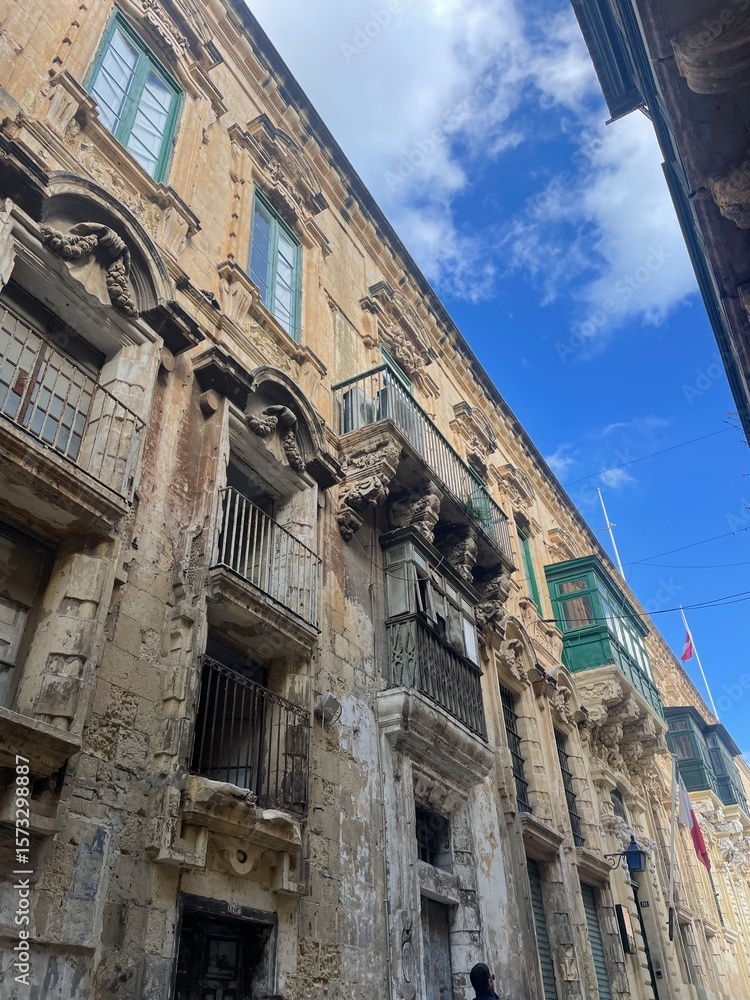 Fototapeta premium Maltese balconies