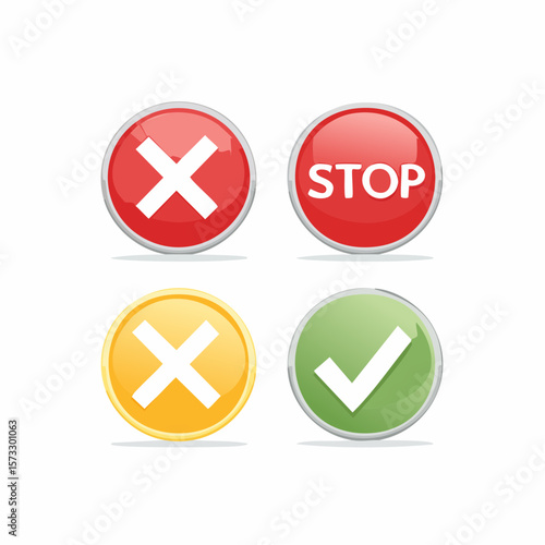 The Button's Decision: A vivid collection of four buttons in various colors and designs, a graphical representation of choice, rejection, and decisive action.