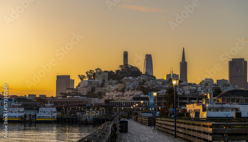 sunrise in San Francisco Fisherman Wharf