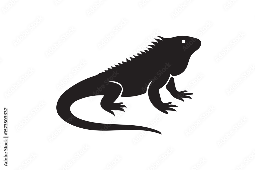 Fototapeta premium Iguana silhouette.