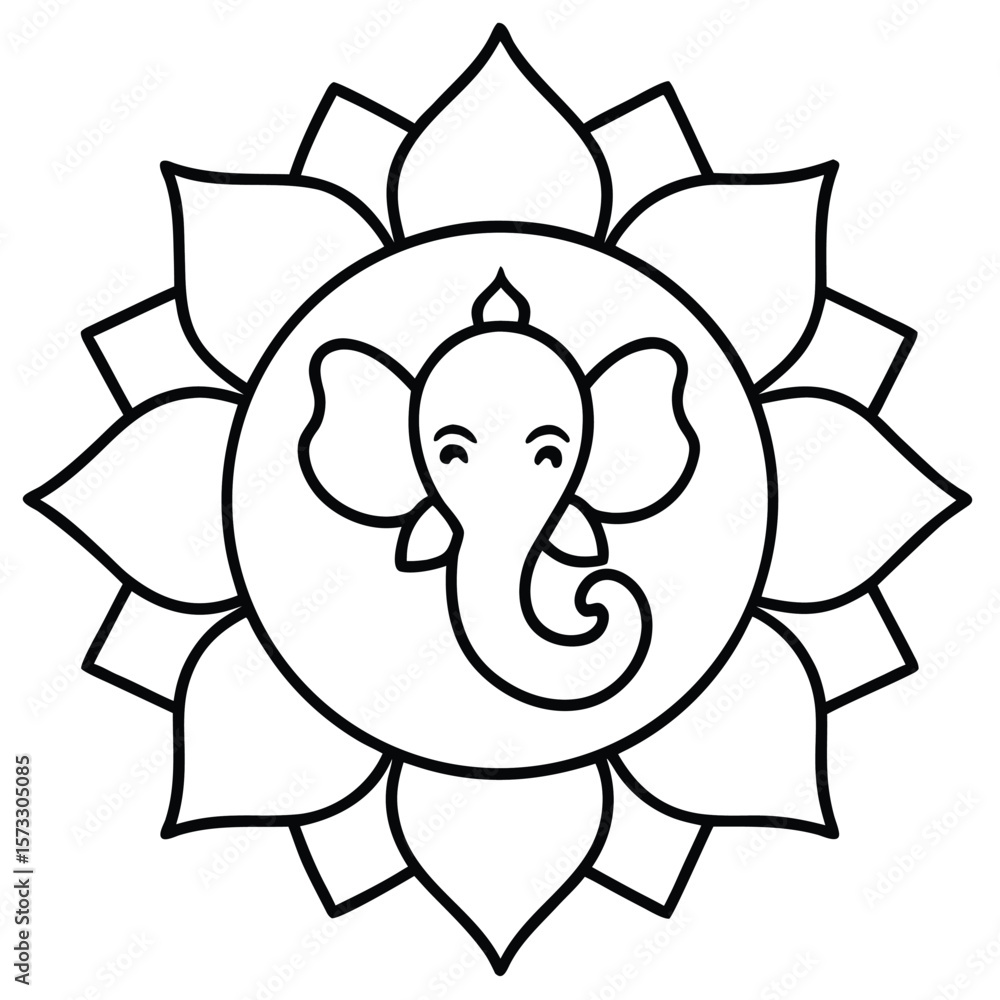 Fototapeta premium mandala line art design