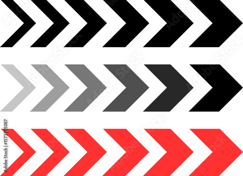 moving Arrow icon set. chevron arrow symbol. Road arrow zigzag chevron speeds
