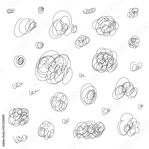 Set of hand drawn scribbles vector