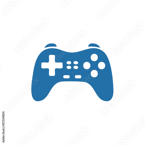 Gaming Controller Icon in Flat Design: UI Vector Graphics for Digital Media