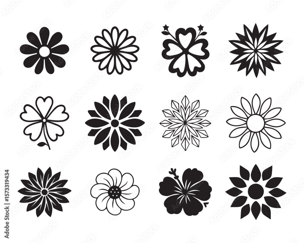 Flower Shapes SVG Flower Shapes SVG