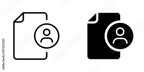 File and document with user avatar icon