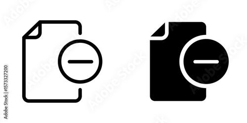 File and document with delete icon
