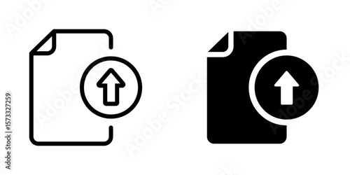 File and document with upload icon