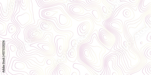 Abstract wave paper curved reliefs background .gradient multicolor wave curve lines banner background design, topographic contours map background, Vector geographic contour map.