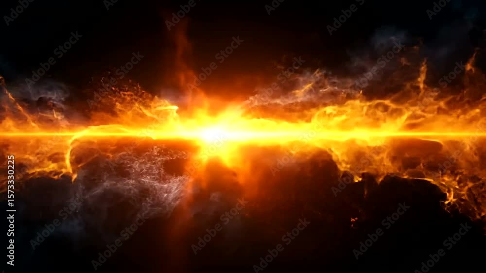 Energetic Fire Element Visual Effects with Sparks on Dark Background Video Energetic Fire Element Visual Effects with Sparks on Dark Background Video