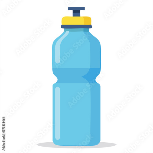 Cute water bottle flat vector