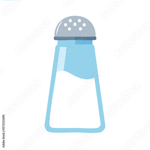 Cute salt shaker flat vector