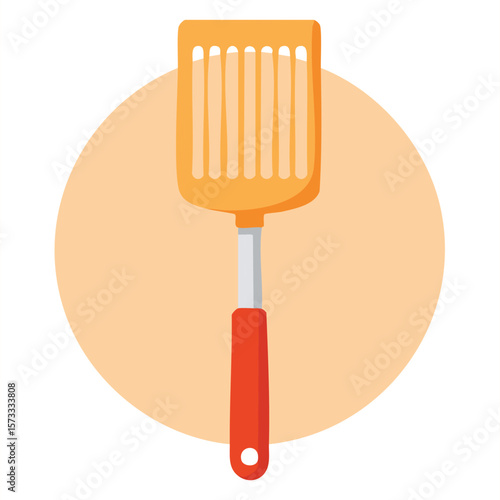 Cute spatula flat vector