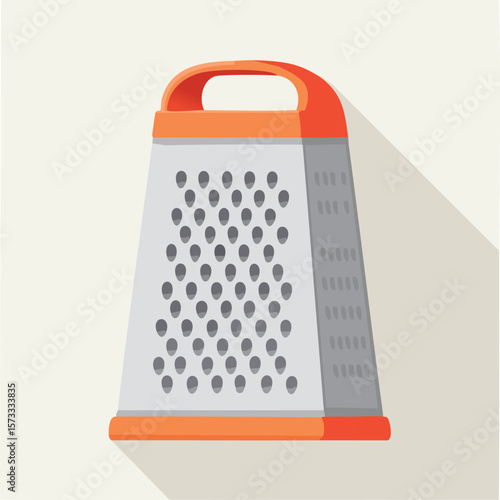Cute grater flat vector