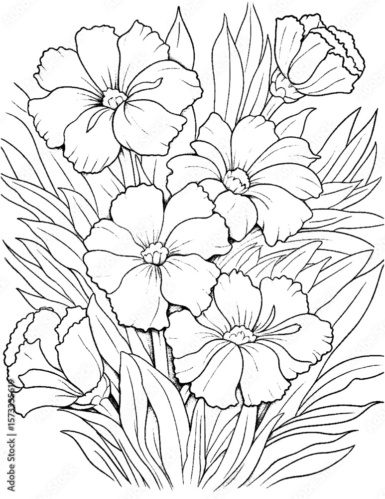 Fototapeta premium vector illustration of coloring pages