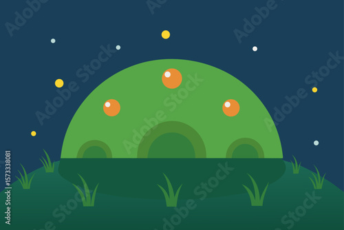 mushrooms and fireflies