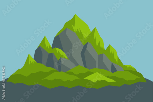 vector illustration of mountain landscape