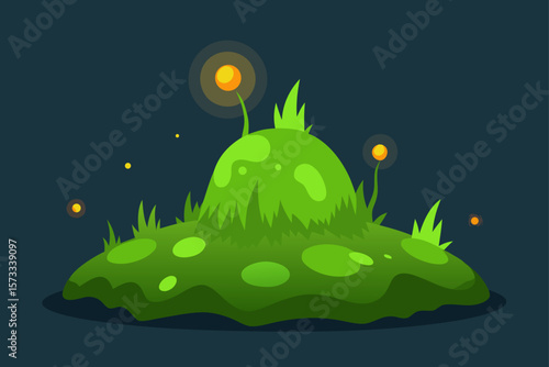 moss with glowing specks fantasy version