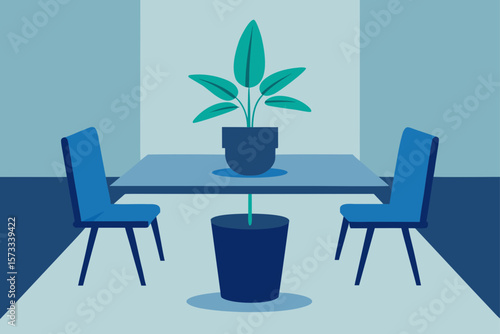 interior of a room with plants