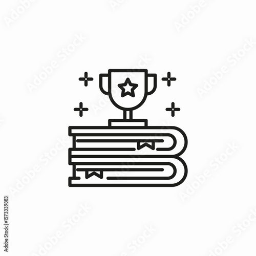 award winning books icon sign vector