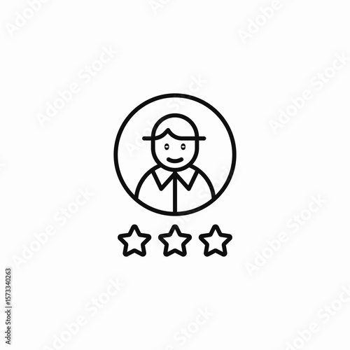 candidate rating stars icon sign vector