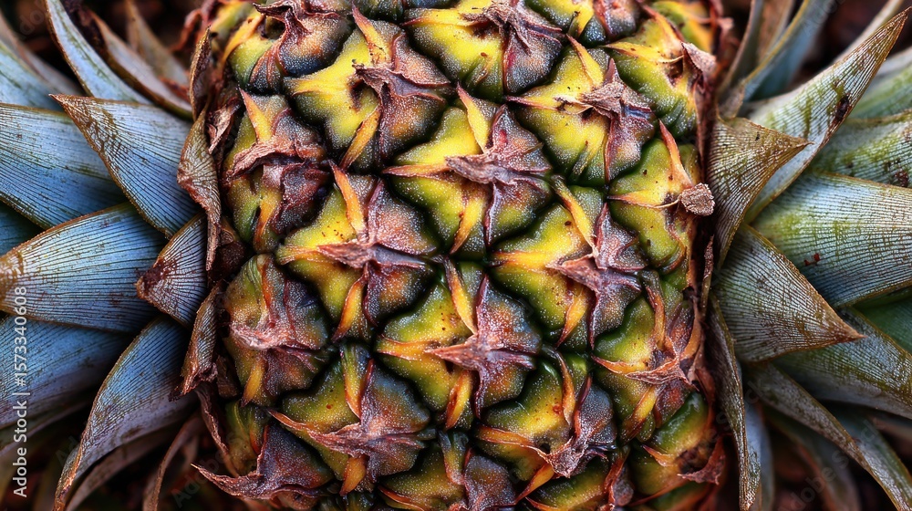 Fototapeta premium Close-up pineapple texture