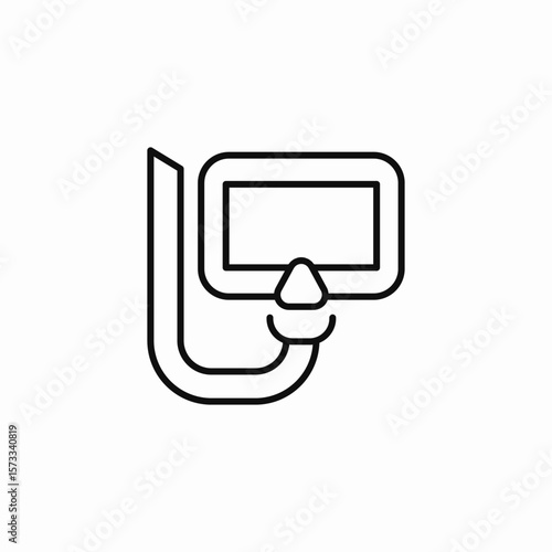 diving mask snorkel icon sign vector
