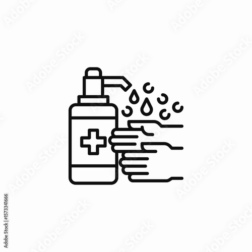 hand sanitizer pump icon sign vector