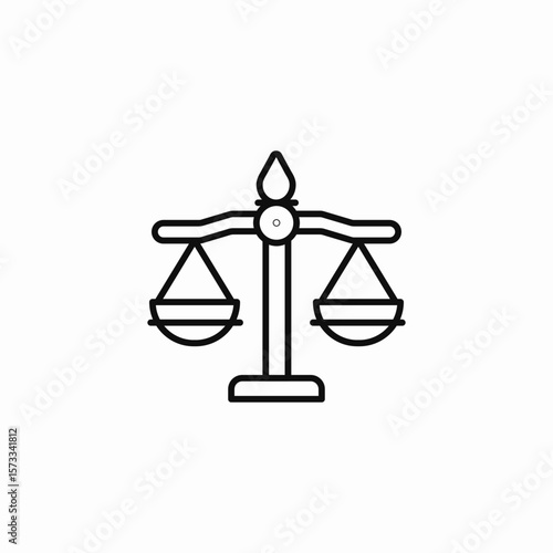 justice scale balance icon sign vector