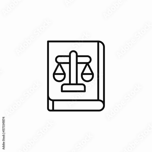 legal justice book icon sign vector