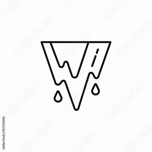 melting ice drips icon sign vector