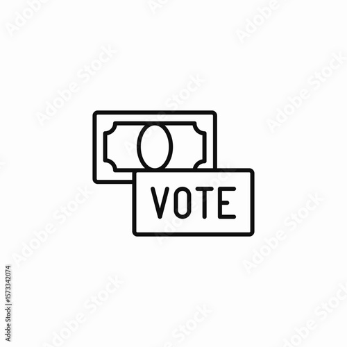 money vote influence icon sign vector