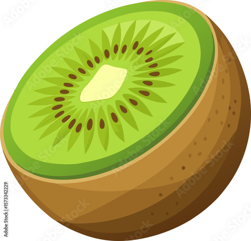 kiwi fruit isolated on white