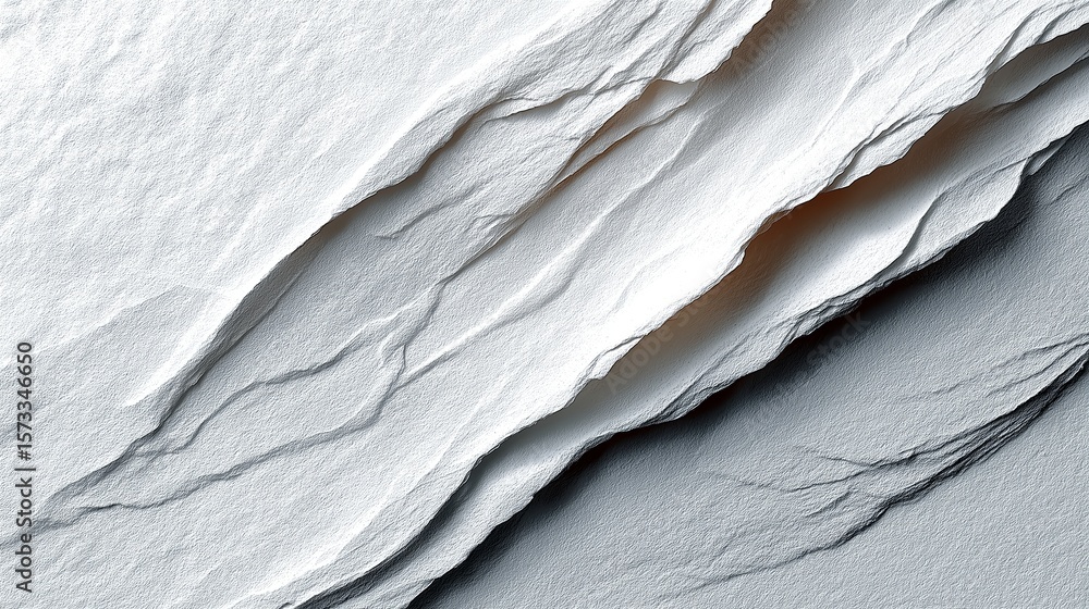 custom made wallpaper toronto digitalAbstract close-up of torn white paper edge with fiber texture and minimalistic soft surface design, Generative AI