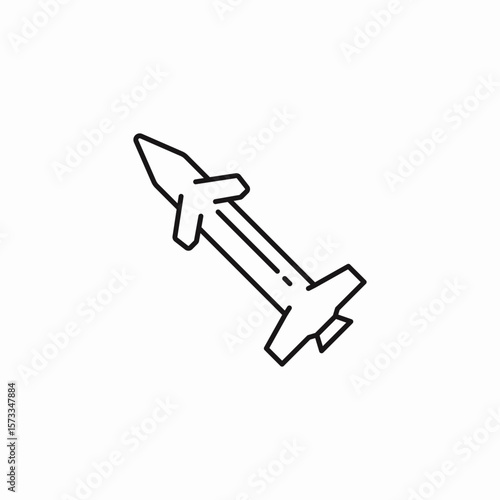 military missile weapon icon sign vector